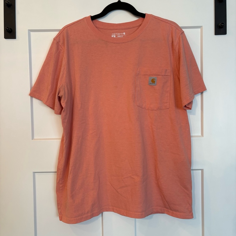 Carhartt Orange Short Sleeve Tee Soft Cotton Casual